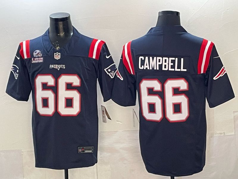 Men 2026 New England Patriots #66 Campbell Blue 3th generations Nike Limited NFL Jersey style 0004->new england patriots->NFL Jersey